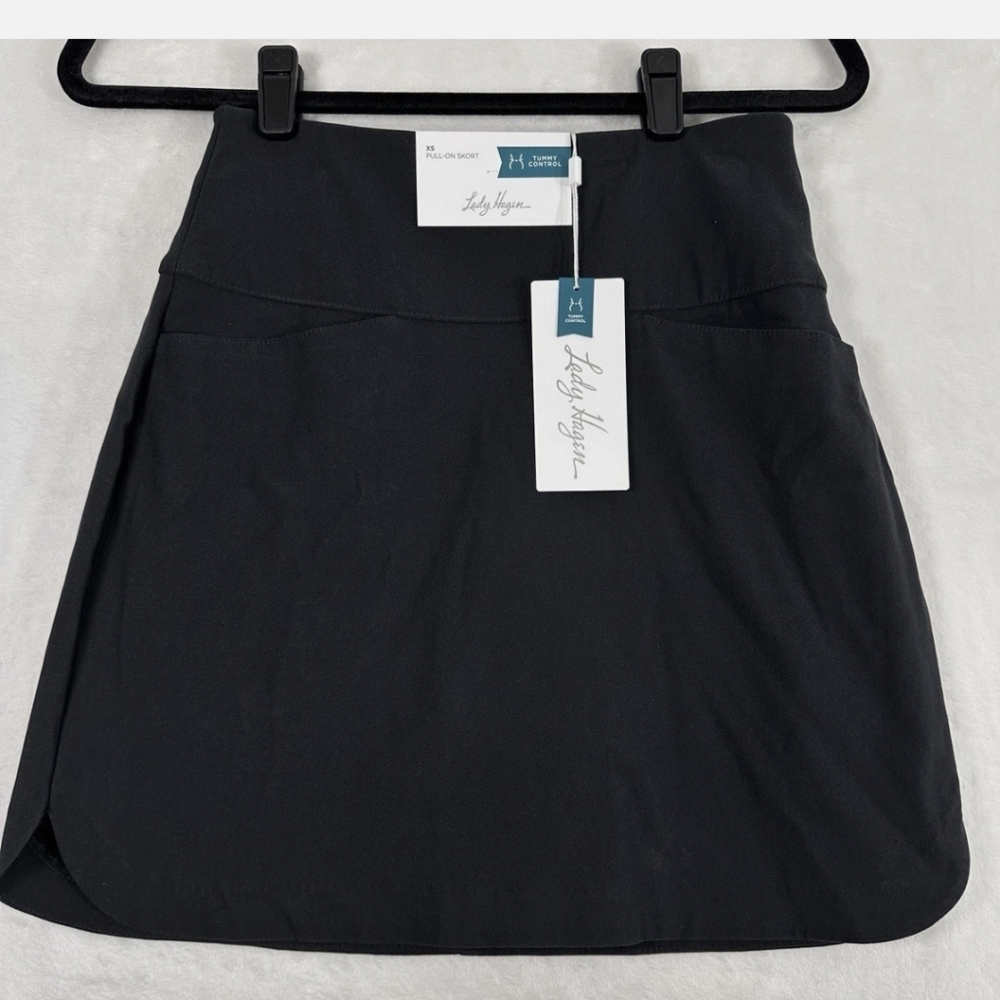 NWT Lady Hagen Tummy Control Black Golf Skort Sz.XS